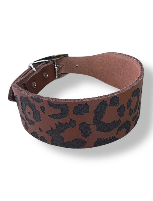 Leather Collar - Leopard
