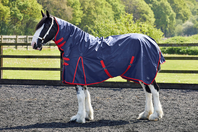 Firefoot Turnout Rug Fixed Neck 100 Gm Navy/Red