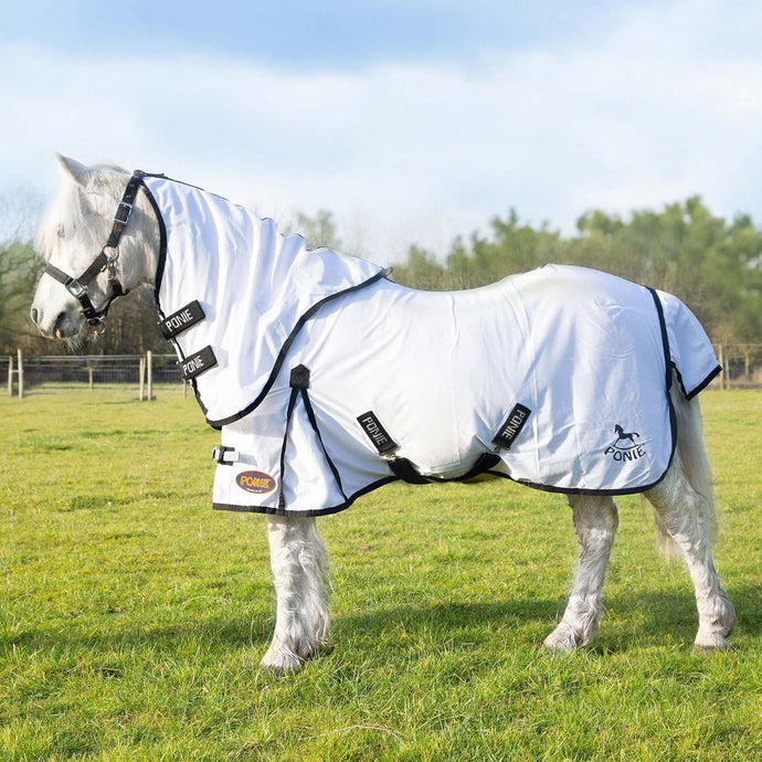 Gallop Ponie Dual 5 Point Fly Rug/Neck Set White