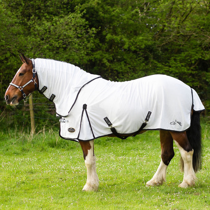 Gallop Dual 5 Point Fly Rug/Neck Set White