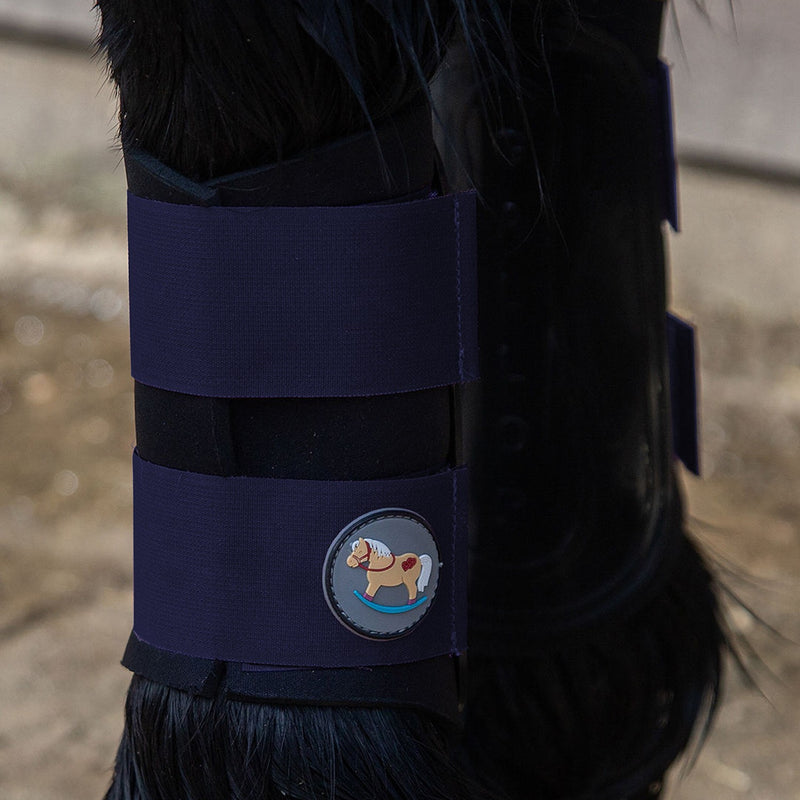 Load image into Gallery viewer, Gallop Ponie Gp Brushing Boots Navy
