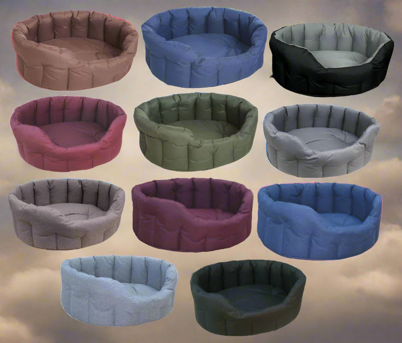 Load image into Gallery viewer, P&amp;L Country Dog Tough Heavy Duty Oval High Sided Waterproof Dog Beds.
