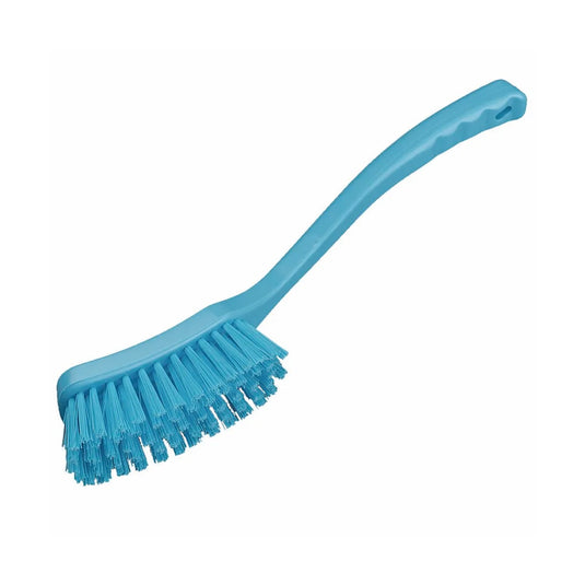 Hillbrush Stiff Long Handled Brush Blue