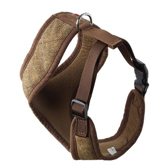 House Of Paws Memory Foamharness Brown Tweed