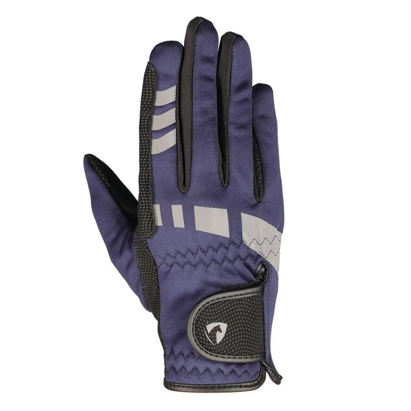 Load image into Gallery viewer, Hy Equestrian Extreme Reflective Softshell Gloves Navy
