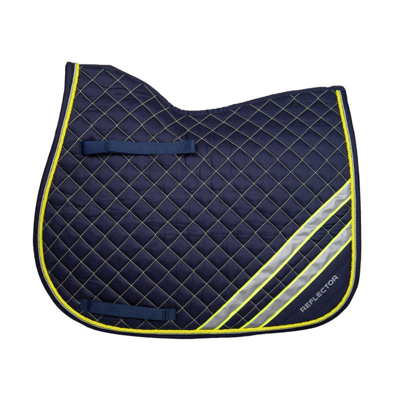 Load image into Gallery viewer, Reflector Saddle Pad Yellow/Silver
