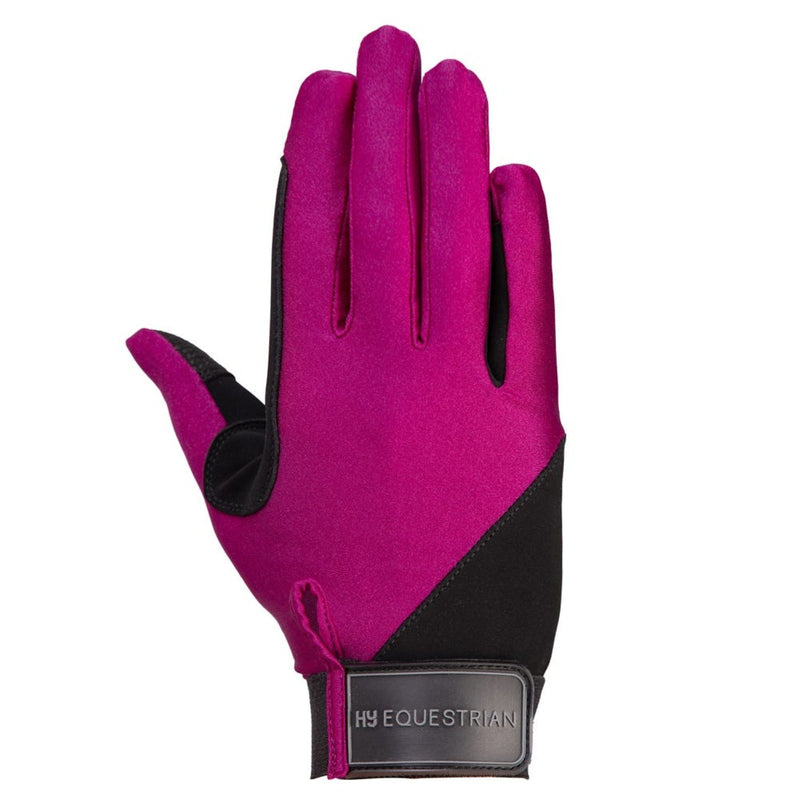 Load image into Gallery viewer, Hy Equestrian Absolute Fit Gloves Purple
