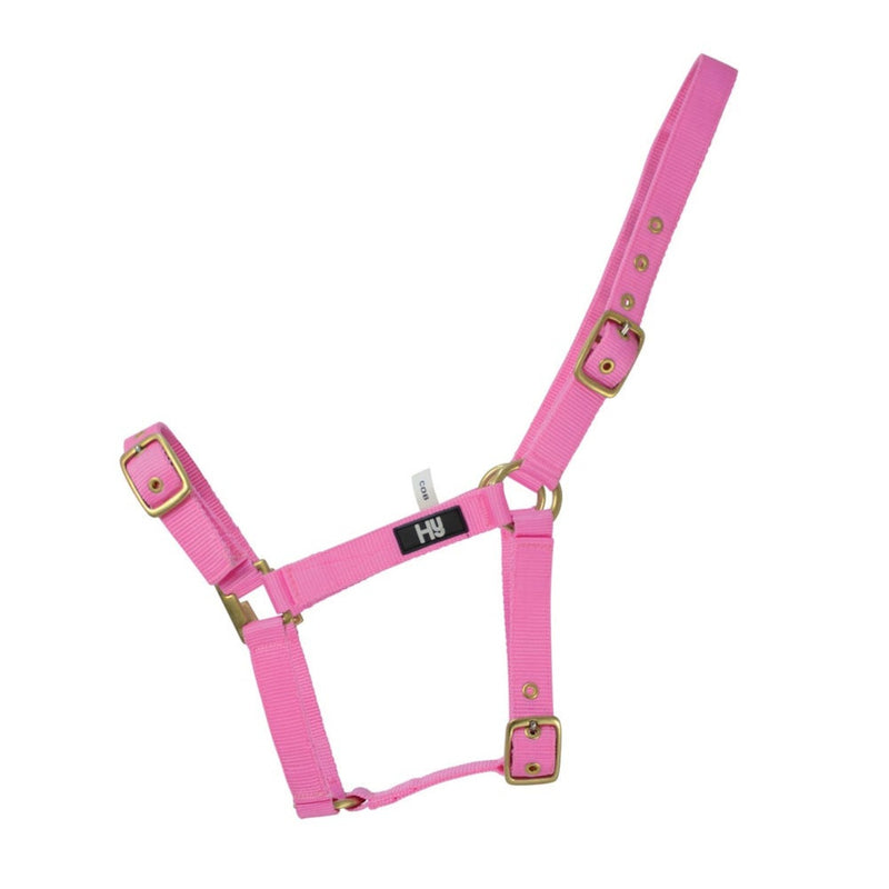 Load image into Gallery viewer, Hy Equestrian Holly Fully Adjustable Headcollar Pink
