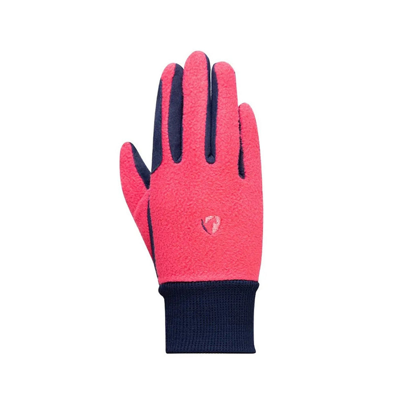 Load image into Gallery viewer, Hy Equestrian Winter Two Tone Riding Gloves Child Navy/Rasp
