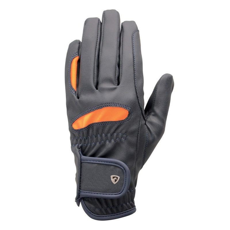 Load image into Gallery viewer, Hy Equestrian Lightweight Riding Gloves Navy/Orange
