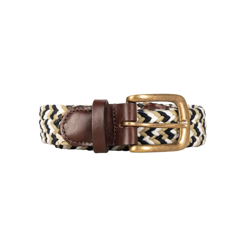 Load image into Gallery viewer, Hy Equestrian Woven Elastic Belt Navy/Fossil
