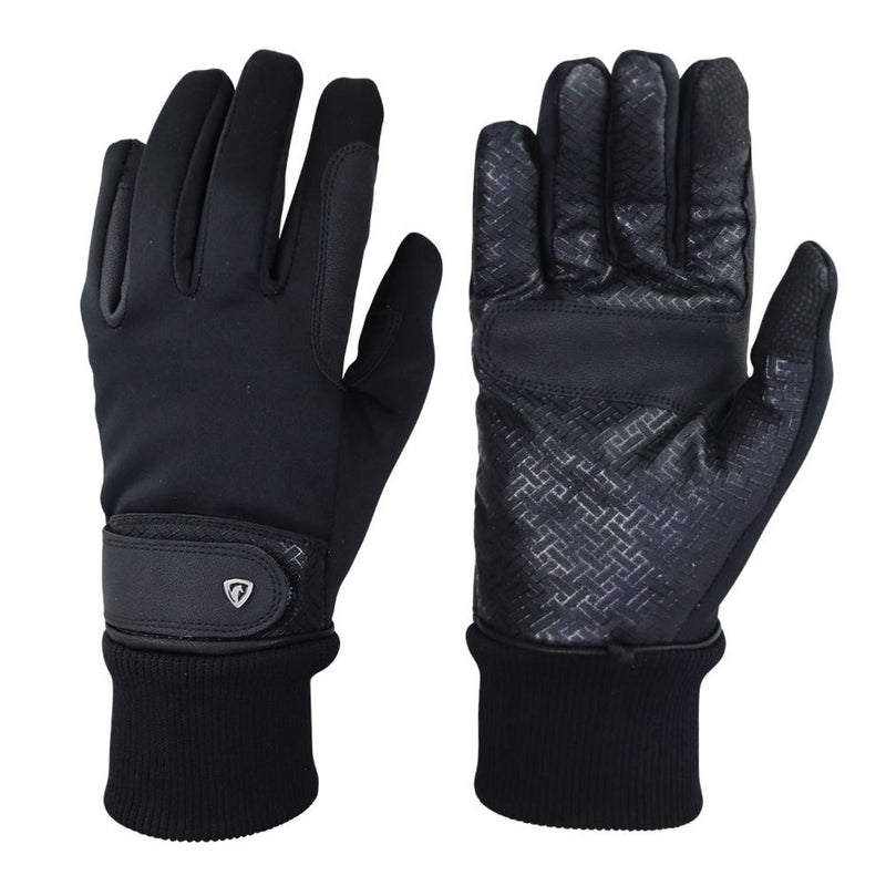 Load image into Gallery viewer, Hy Equestrian Thinsulate Reinsstorm Gloves Black
