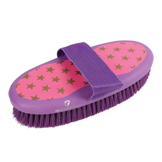 Progroom Star Easy Grip Body Brush By Hy Equestrian
