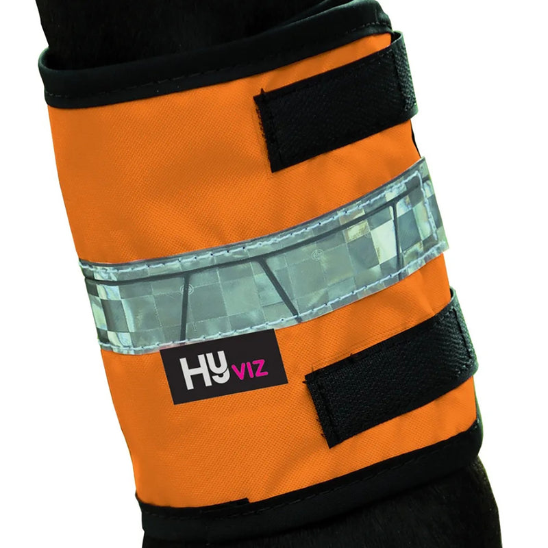 Load image into Gallery viewer, Reflector Retro Horse Leg Wraps Orange/Black
