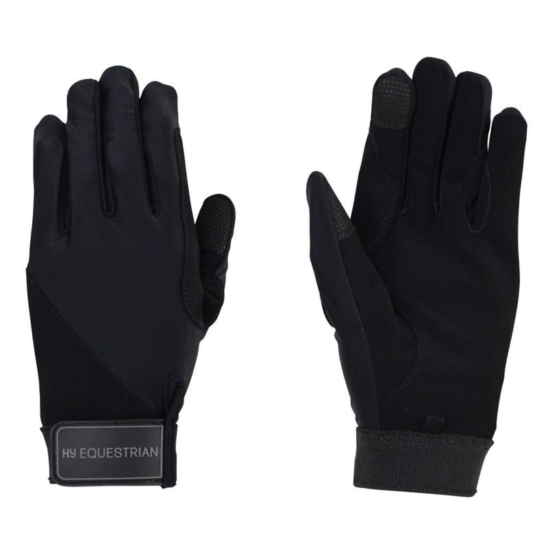 Load image into Gallery viewer, Hy Equestrian Absolute Fit Gloves Black

