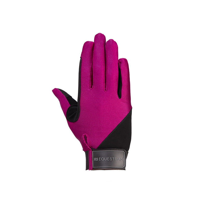 Load image into Gallery viewer, Hy Equestrian Absolute Fit Gloves Purple
