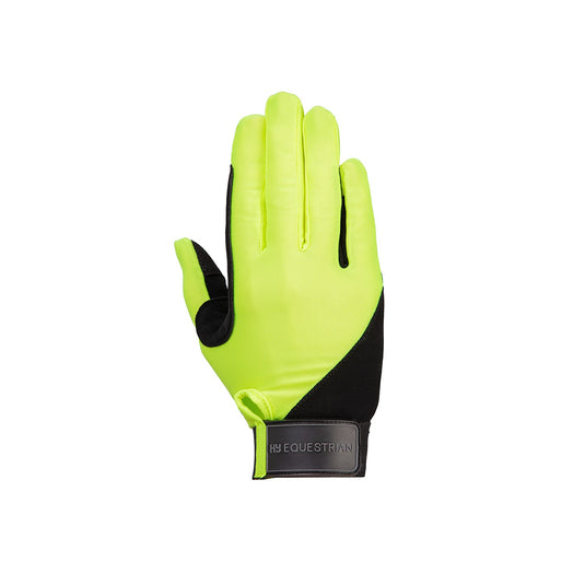 Hy Equestrian Absolute Fit Gloves Reflective Yellow