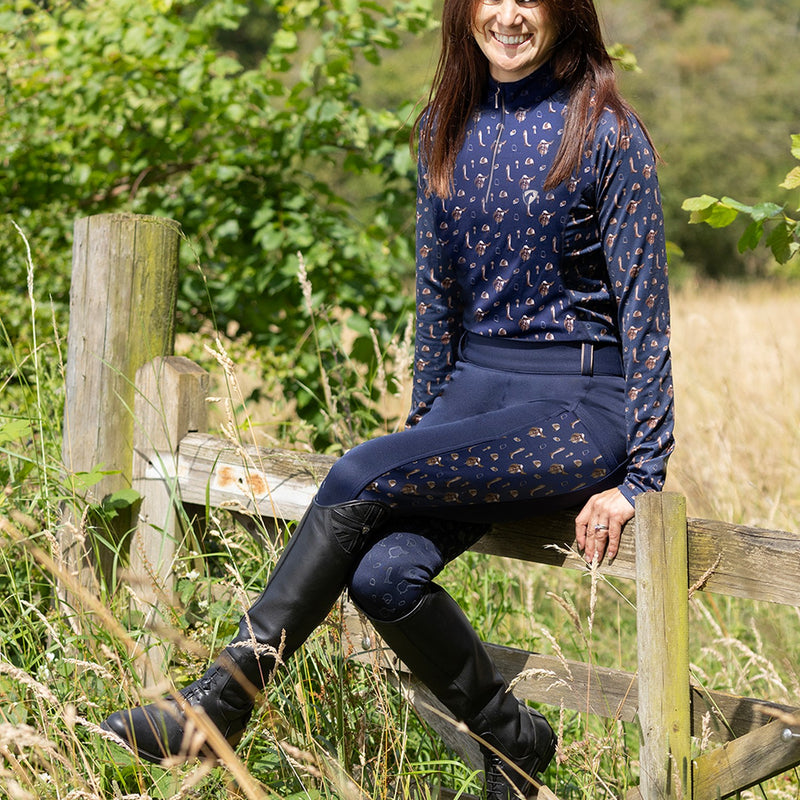 Load image into Gallery viewer, Hy Equestrian Elevate Country Base Layer Navy/Fossil
