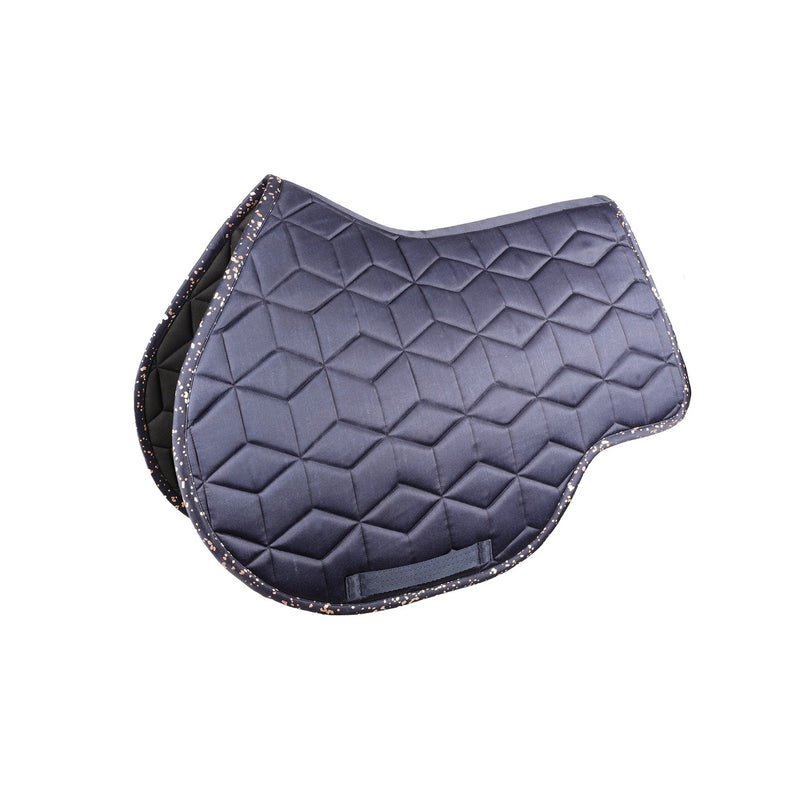 Load image into Gallery viewer, Hy Equestrian Elevate Allure Saddle Pad Navy/Rose Gold
