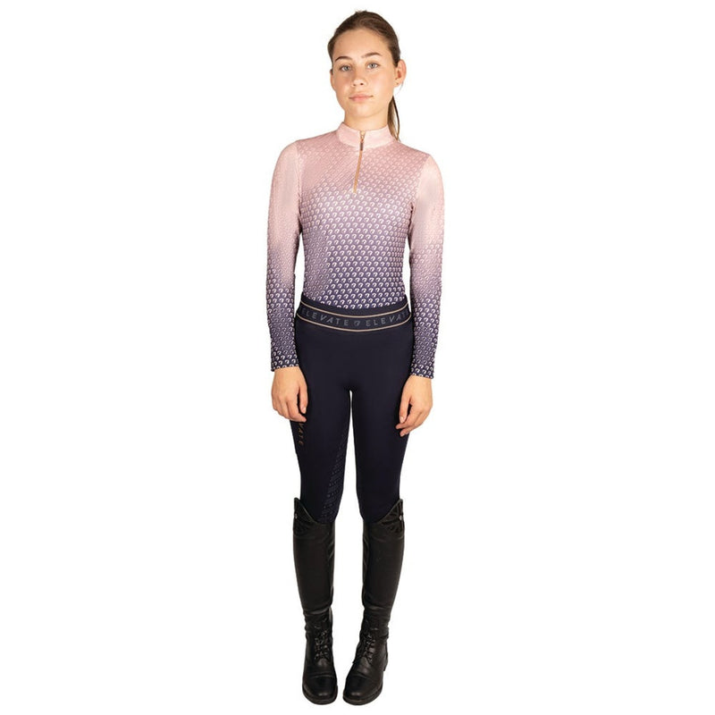 Load image into Gallery viewer, Hy Equestrian Elevate Allure Mizs Ombre Base Layer Navy/Mapl
