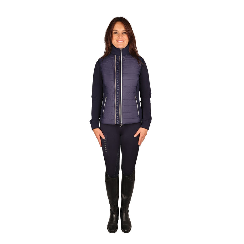 Load image into Gallery viewer, Hy Equestrian Elevate Allure Gilet Navy/Gun Metal Grey
