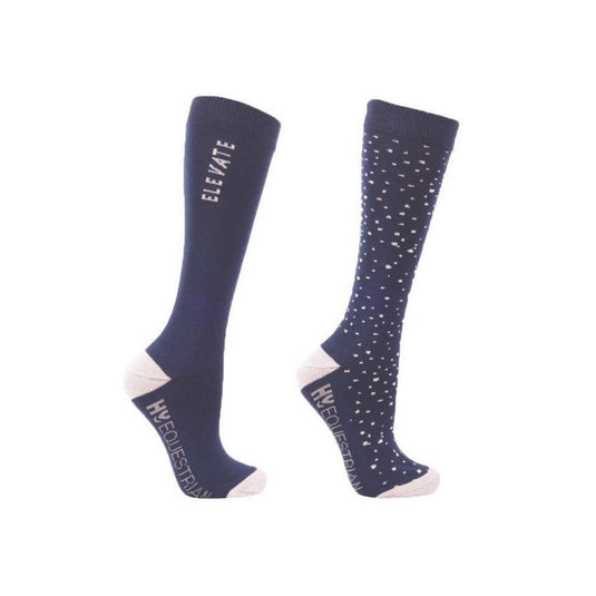 Hy Equestrian Elevate Allure Socks Adult Navy
