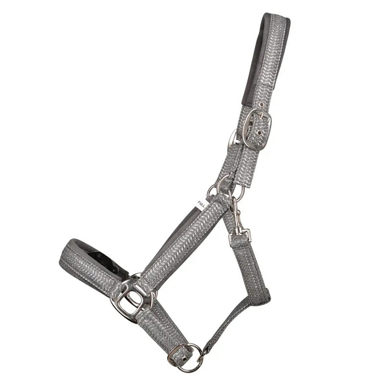 Load image into Gallery viewer, Hy Equestrian Mermaid Shimmer Headcollar &amp; Lead Rope Stl Gry
