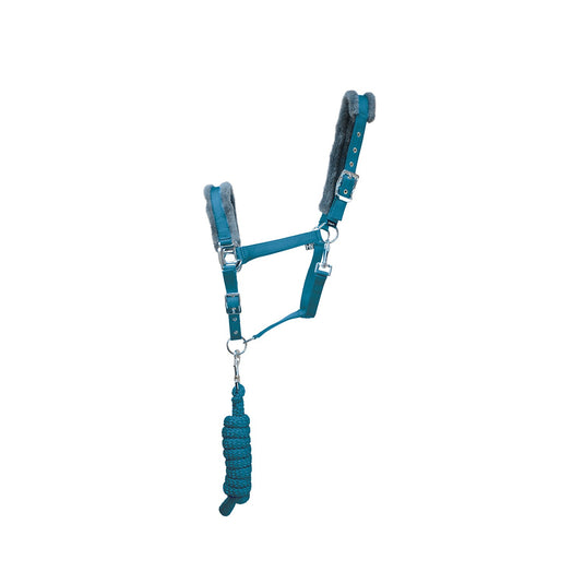 Hy Sport Active Headcollar & Lead Rope Aegean Green