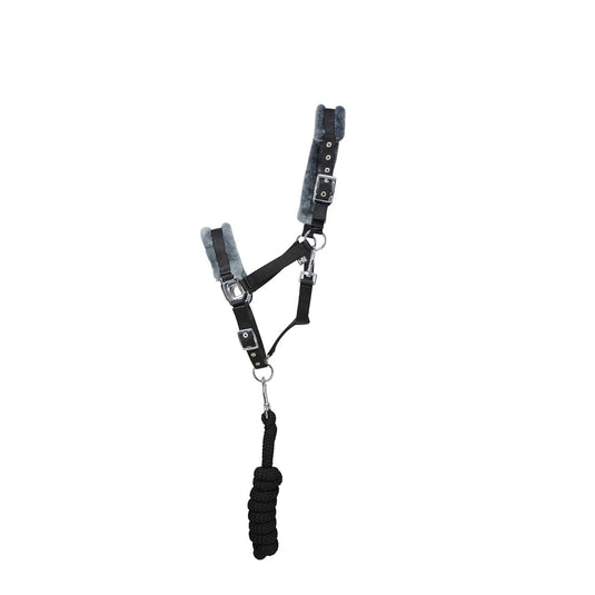 Hy Sport Active Headcollar & Lead Rope Black