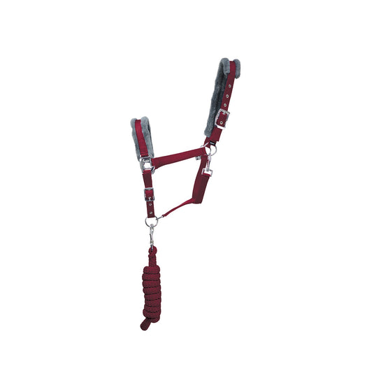 Hy Sport Active Headcollar & Lead Rope Vivid Merlot