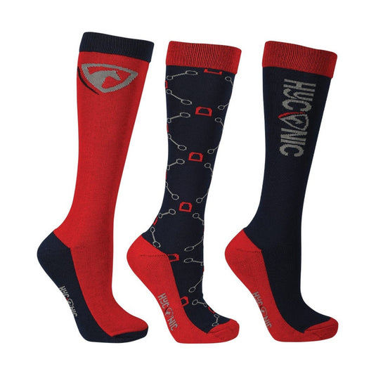 Hyconic Socks By Hy Equestrian Navy/Wine