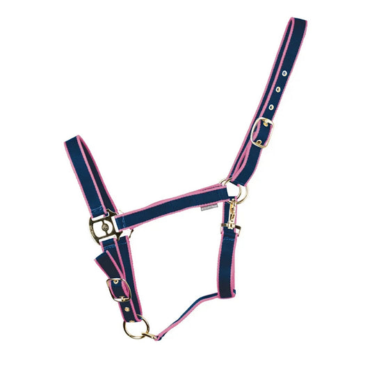 Hyconic Headcollar Navy/Pink