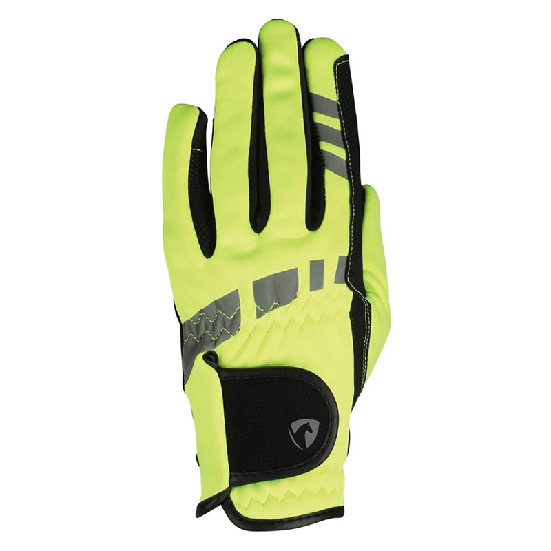 Load image into Gallery viewer, Hy Equestrian Extreme Reflective Softshell Gloves Yellow
