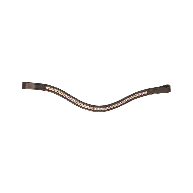 Load image into Gallery viewer, Hy Equestrian Rosciano Lead Rope Brown/Rose Gold
