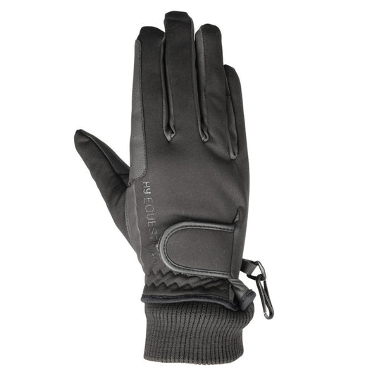 Hy Equestrian Ultra Warm Softshell Gloves Black