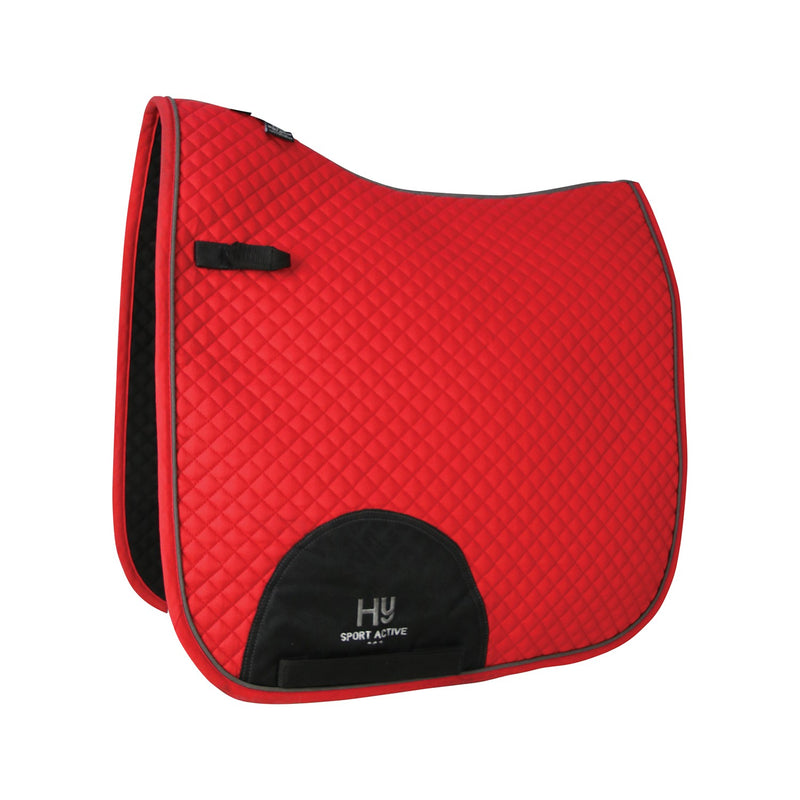 Load image into Gallery viewer, Hy Sport Active Dressage Saddle Pad Rosette Red

