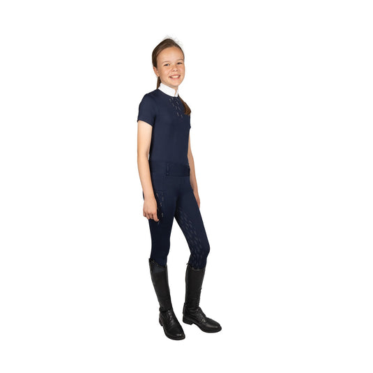Hy Equestrian Children's Roka Reign Riding Tights Navy