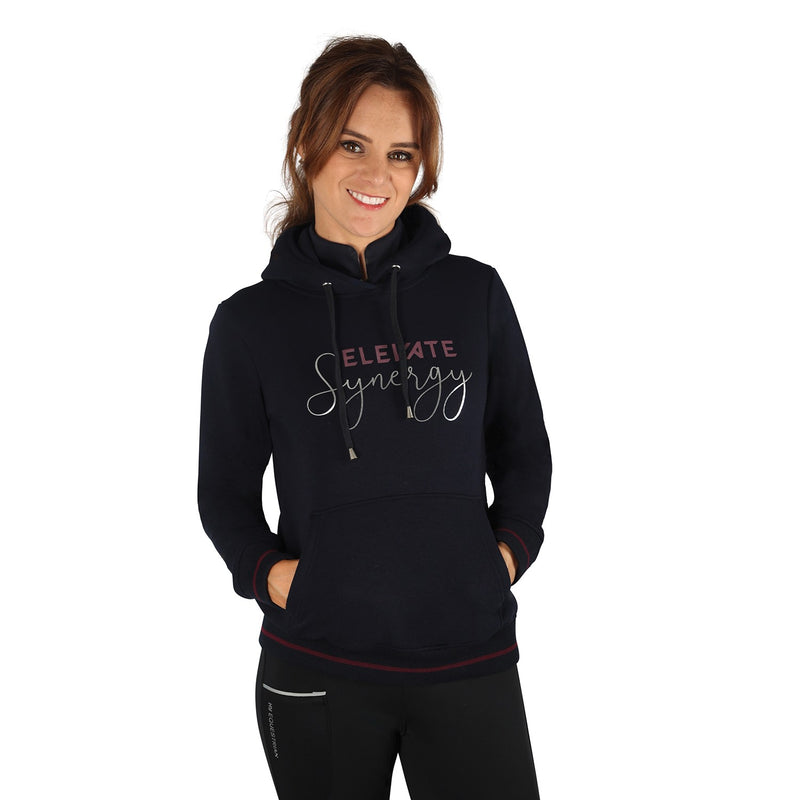 Load image into Gallery viewer, Hy Equestrian Synergy Elevate Hoodie Navy/Fig
