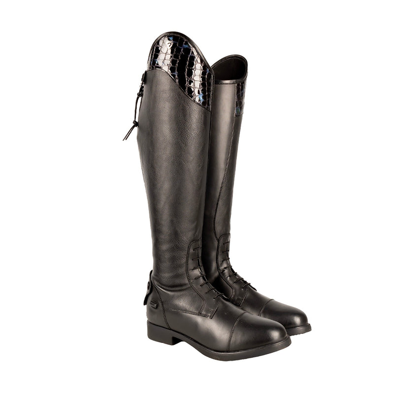 Load image into Gallery viewer, Hy Equestrian Aliano Riding Boots Black/Blue
