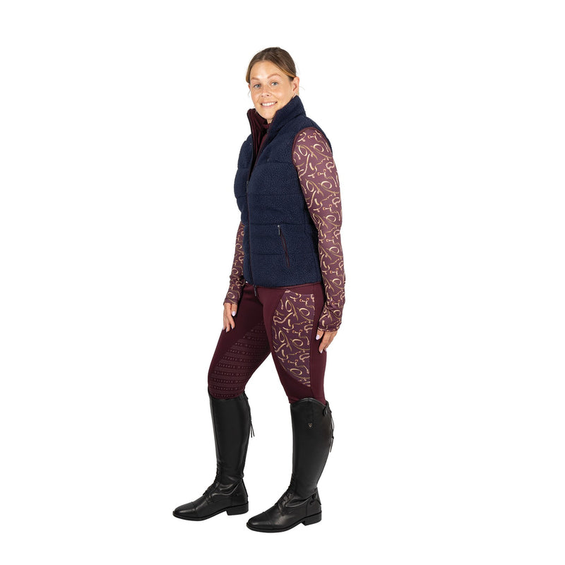 Load image into Gallery viewer, Hy Equestrian Elevate Heritage Riding Tights Berry
