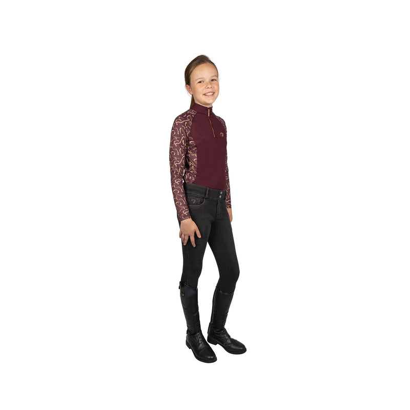 Load image into Gallery viewer, Hy Equestrian Elevate Mizs Style Denim Breeches Black
