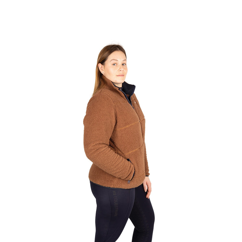 Load image into Gallery viewer, Hy Equestrian Elevate Style Teddy Jacket Brown
