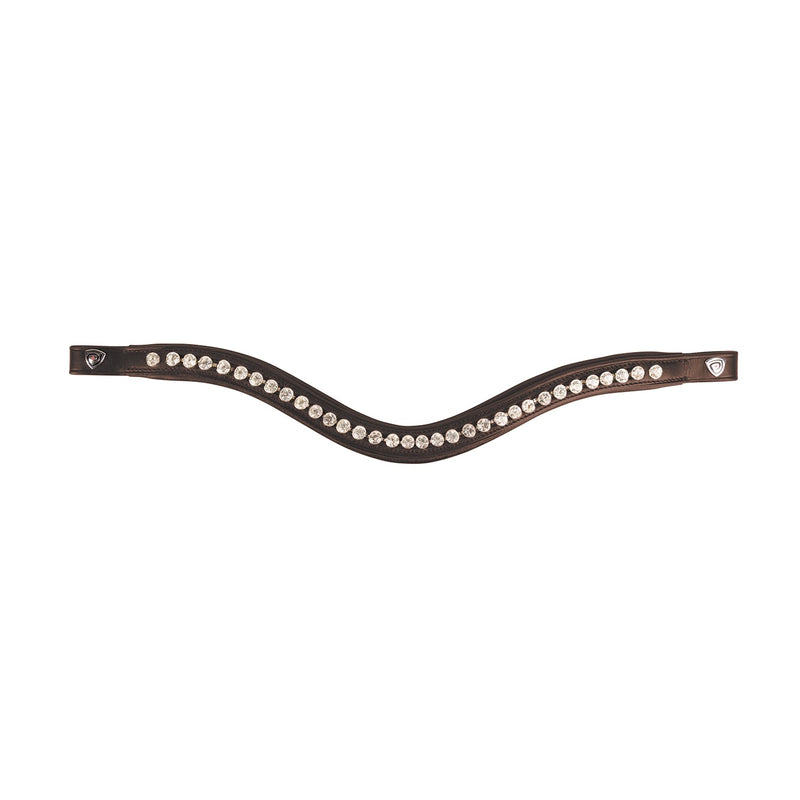 Load image into Gallery viewer, Propresicce Sig Curved Diamante Browband Brown/Silver
