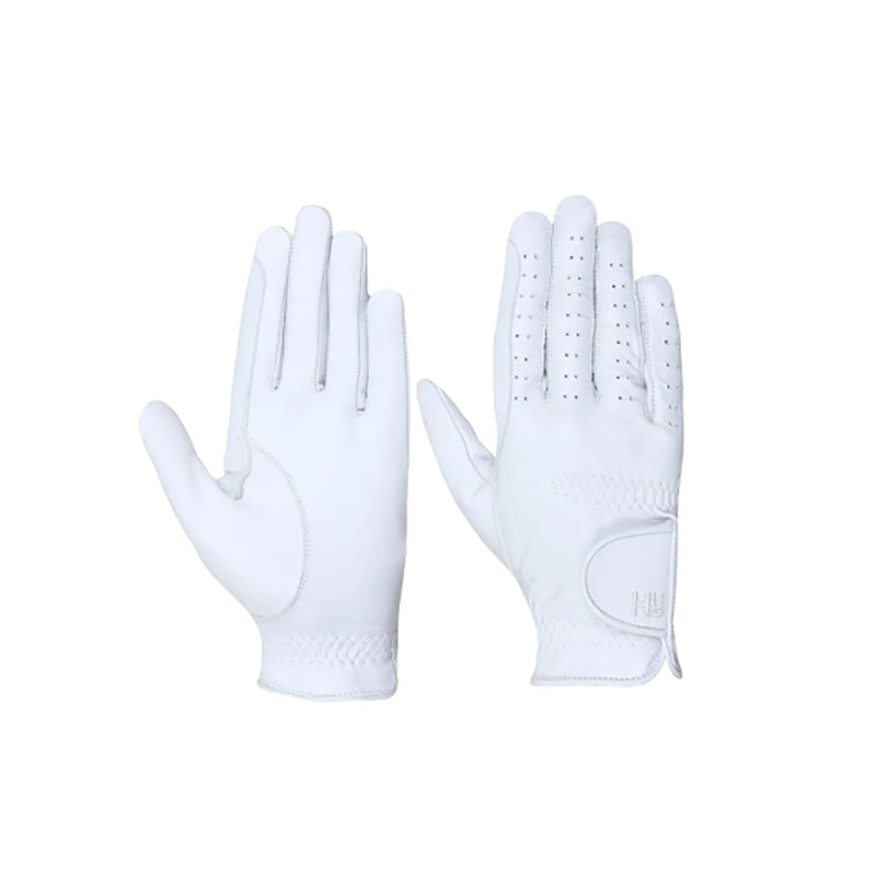 Load image into Gallery viewer, Hy Equestrian Leather Riding Gloves Child White
