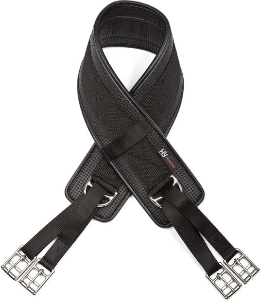 Hy Equestrian Humane Waffle Girth - Black - 48"
