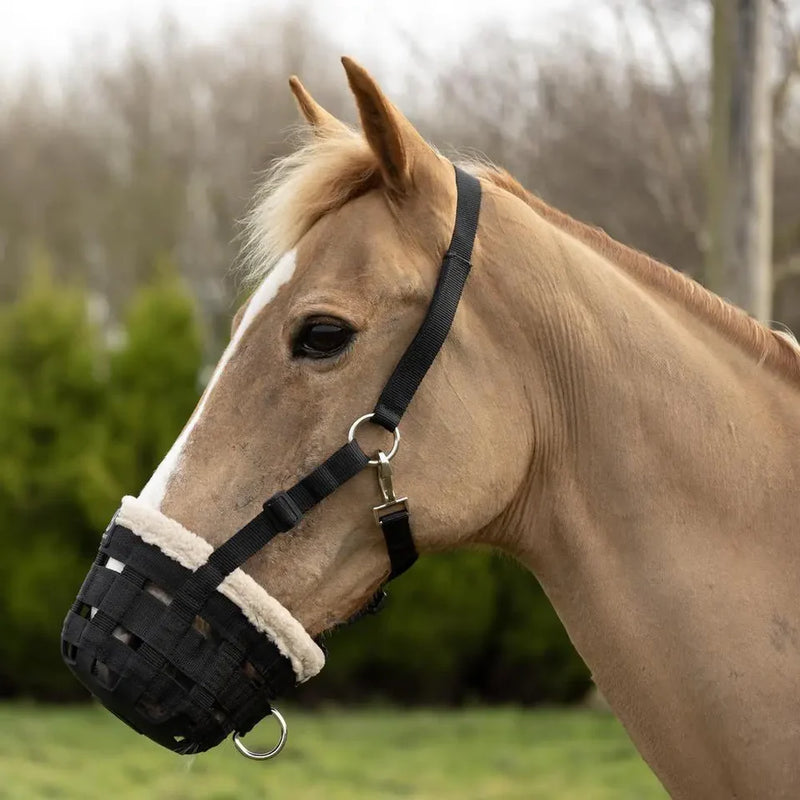 Load image into Gallery viewer, Hy Equestrian Muzzle with Fleece.

