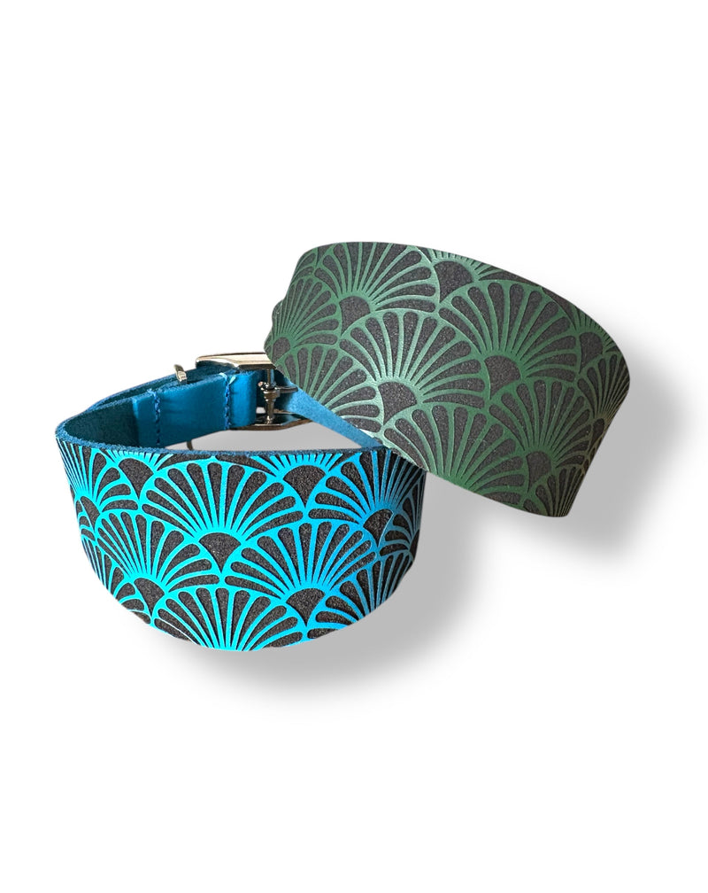 Load image into Gallery viewer, Leather Collar - Art Deco
