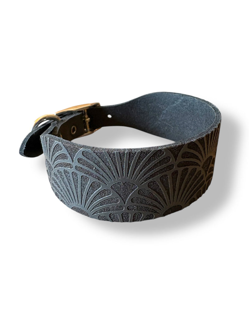 Load image into Gallery viewer, Leather Collar - Art Deco
