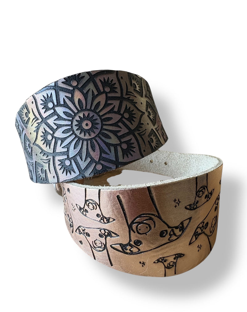 Load image into Gallery viewer, Leather Collar - Mandala

