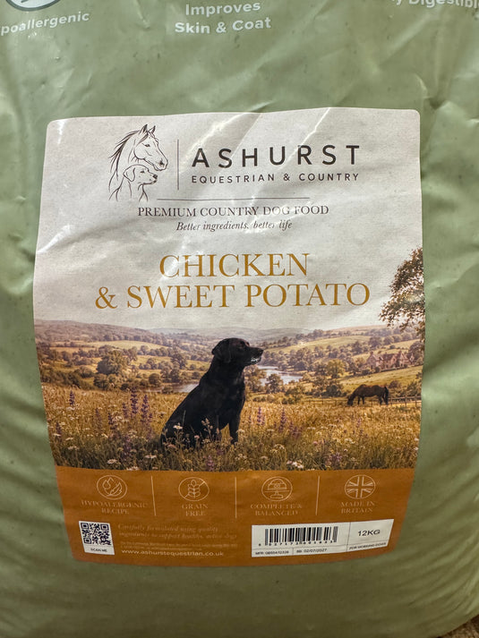 Ashurst Grain Free Chicken & Sweet Potato Dog Food – High Meat Adult Recipe